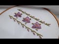 Floral border design of Violets Border Embroidery