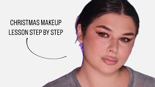 Christmas MAKEUP LESSON step by step ✅ #makeuplesson