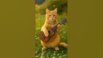 Thumbnail of Adorable Orange Cat Plays Ukulele | Kid-Friendly Animal Fun #cute