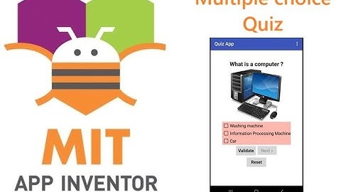 Creating a multiple choice quiz app in MIT App Inventor