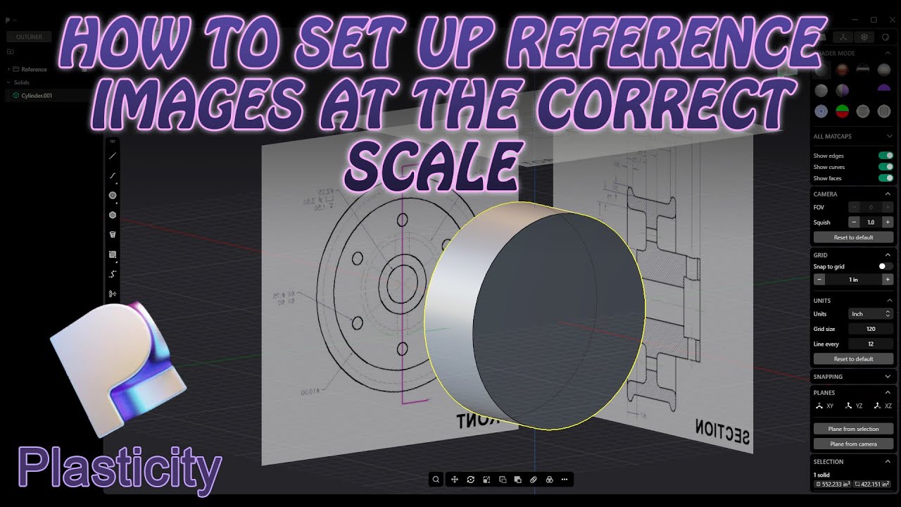 Set up Reference Images at the Correct Scale in Plasticity