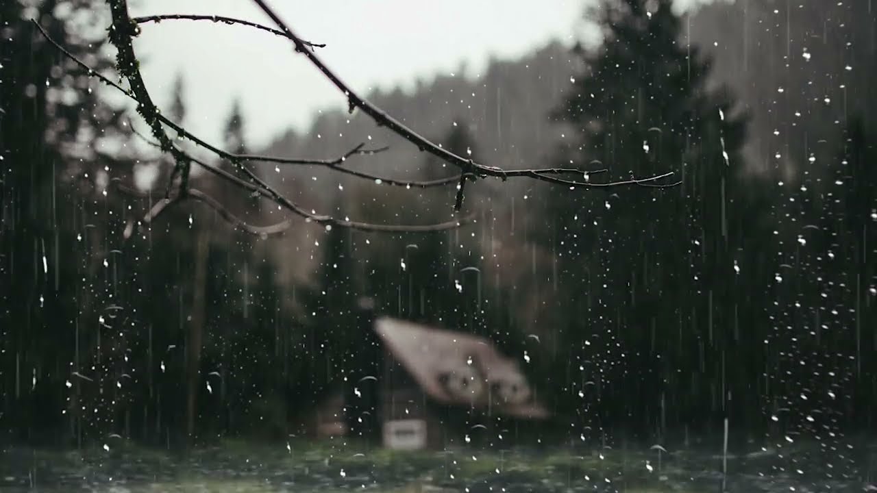 Sons de pluie pour dormir - Bruit de fortes pluies et de tonnerre dans