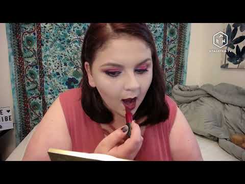 Webcam model makeup routine