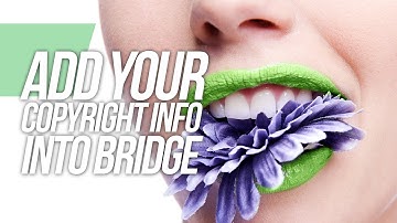 Add Your Copyright Info Into Bridge