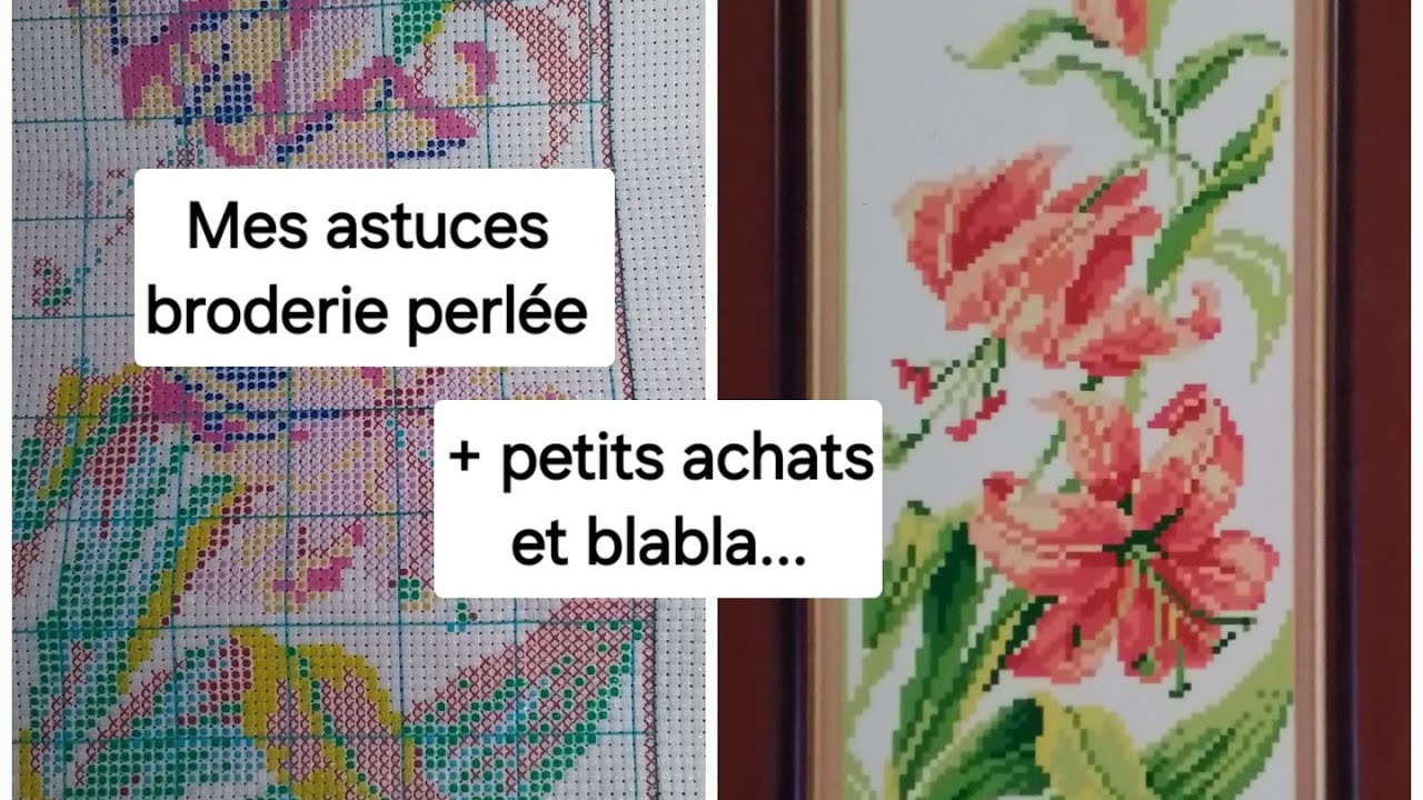 Astuces broderie perlée + divers achats + Blabla #PDC #BRODERIEPERLÉE #POINTDECROIX #TEMU