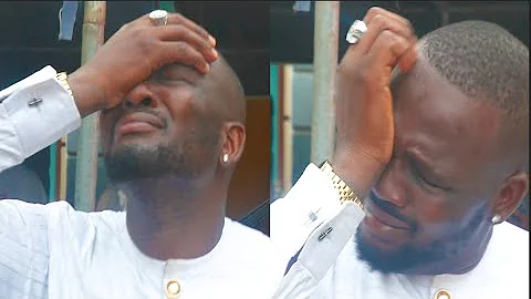 Touching! The Moment Yomi Fabiyi breaks down in tears at his Baby's Naming Ceremony