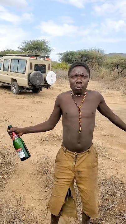 Chaaba after drinking alcohol for the first time. #chaaba #hadzabetribe #chaba  #viral #villagelife