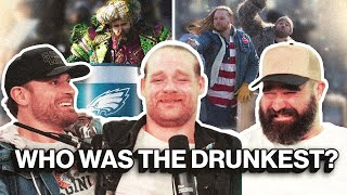Jason, Chris and Beau reveal funniest drunken moments from Eagles Super Bowl celebration