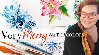 Winter Watercolors with a Scary Twist! Step by Step
