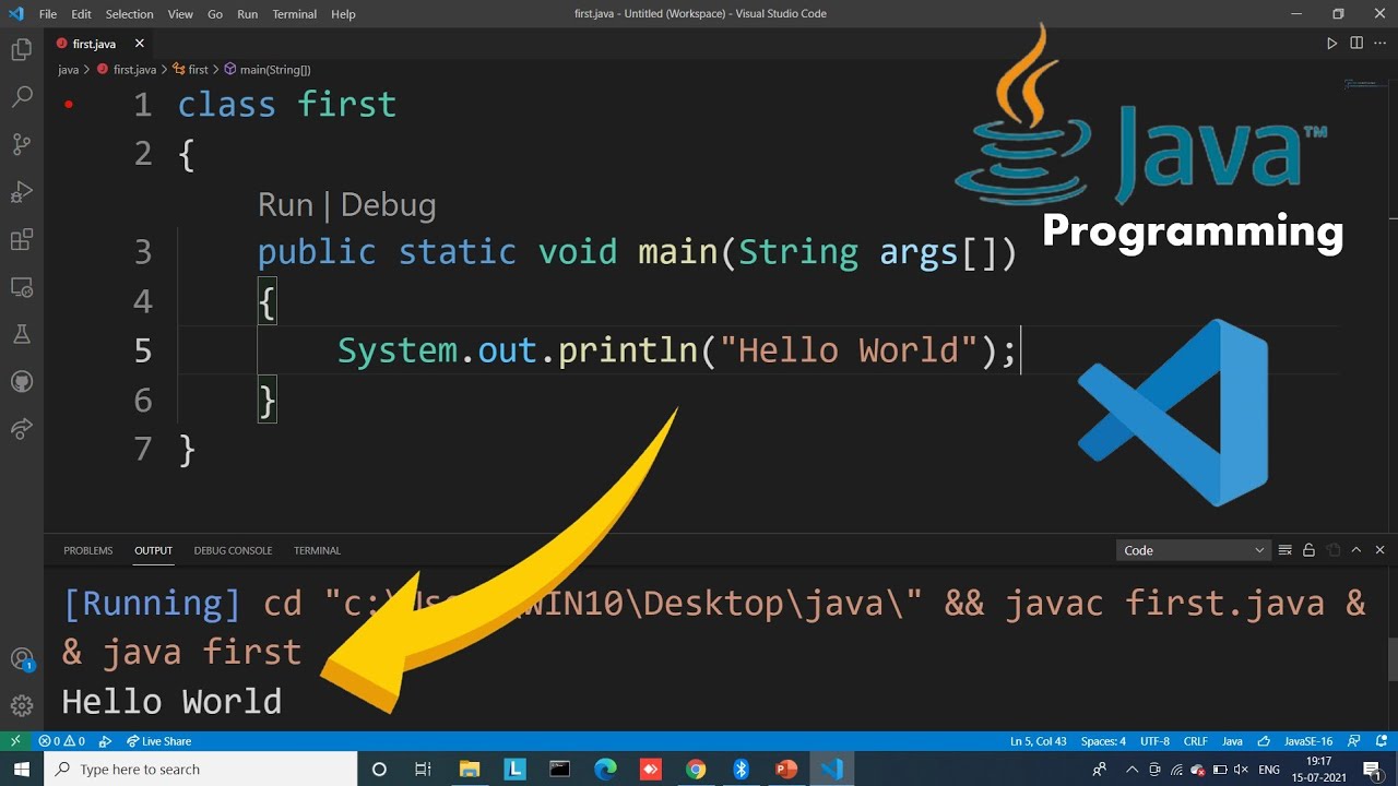 How to Run Java Program in Visual Studio Code | VS Code Java - YouTube