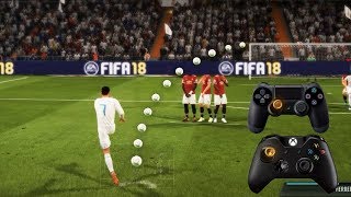 FIFA 18 ALL FREE KICKS TUTORIAL | TRIVELA, KNUCKLEBALL,POWER, RABONA !