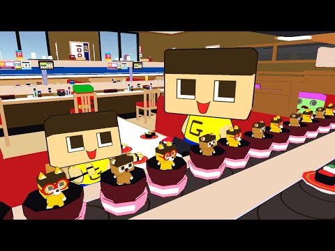 【アニメ】ぐちお、回転寿司でキツネ・タヌキながれてきた！【3年G組 ぐち男くん81話】3Dアニメーション