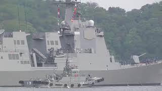 Aegis Destroyer JS JS Haguro (DDG-180) Gets Underway from Yokosuka Naval Base