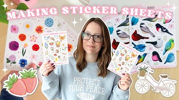 How I Make Sticker Sheets 🌷 illustration, creation, & kiss cut stickers | procreate + cricut