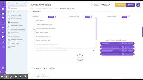 Add a new menu item (Cloud Base POS System)