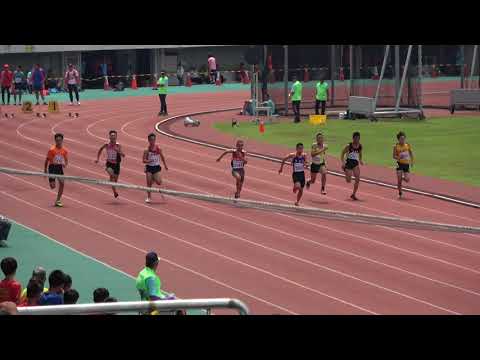 2018全國小學田徑錦標賽男子組100公尺準決賽第二組