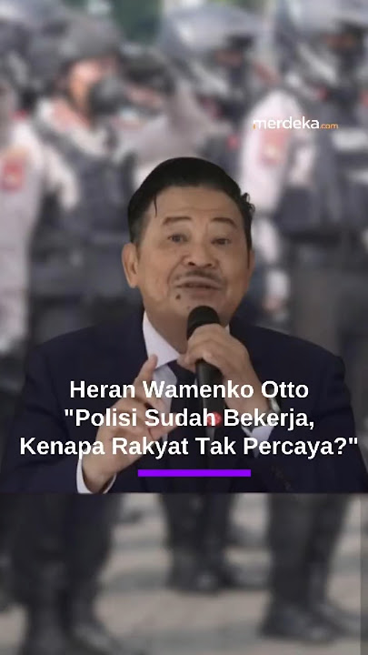 Wamenko Otto Hasibuan Heran: Polisi Sudah Kerja, Kenapa Rakyat Masih Tak Percaya?