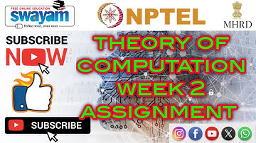 theory of computation  || WEEK-2 Quiz assignment Answers 2 2024 || NPTEL