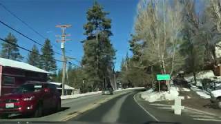 Driving to Big Bear Lake, CA in winter via CA-330 N and 18 | [4k] | January 2018