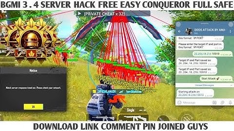 BGMI 3.4 SERVER HACK FREE || BGMI 3.4 ESP + SERVER FREEZE HACK FULL SAFE EASY CONQUEROR |free server
