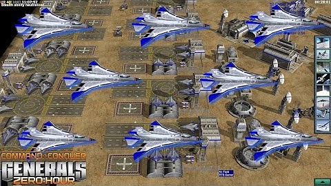 "Stealth Aurora Spam" USA Airforce 1 vs 7 GLA Boss Hard Army | C&C Generals Zero Hour Mod