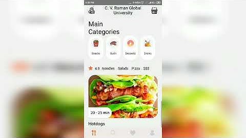 Food delivery android application built with react native