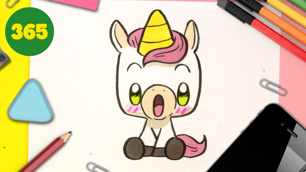 COMMENT DESSINER UNE LICORNE KAWAII FACILE 💖 comment dessiner des