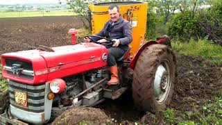 Massey Ferguson 135 in Zor Anları (çok fena battı, çıkardı vicdansız)