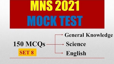 MNS mock test 8 | And set of 4 mock tests {5 to 8}