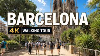 Barcelona Spain 🇪🇸 4K Walking Tour | Sagrada Família, La Rambla, Gothic Quarter & Gaudí Homes