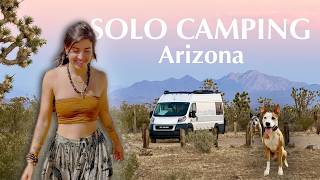 SOLO camping in a VAN | Arizona Desert