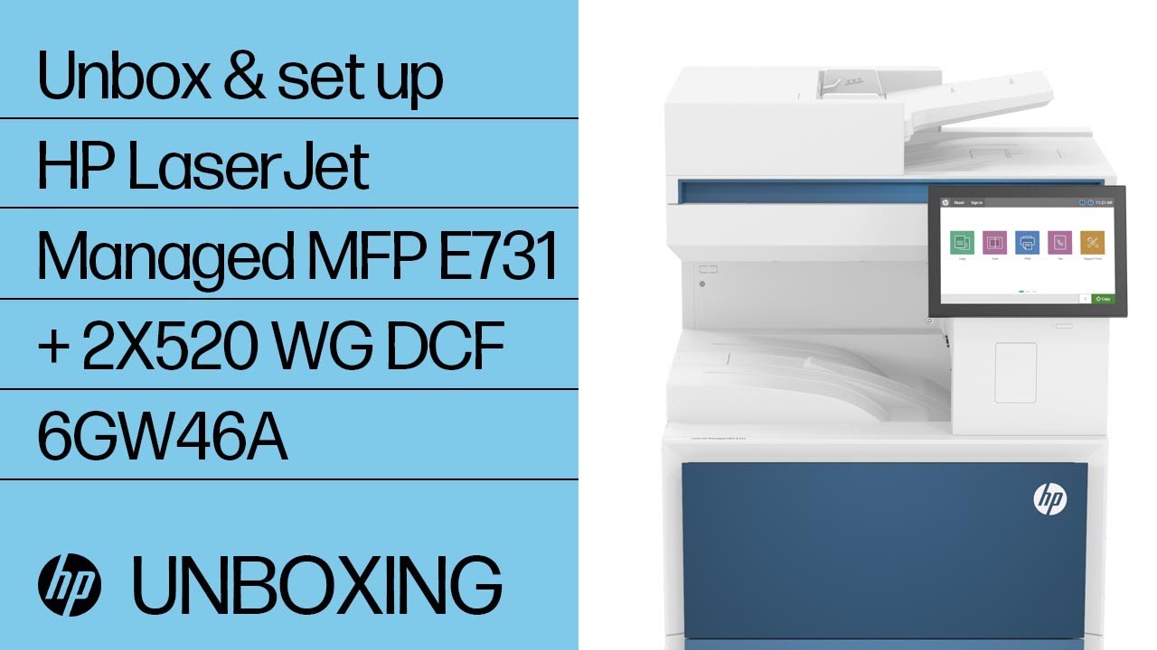 Install/replace the high-capacity input tray | HP LaserJet Managed MFP E731 Printers