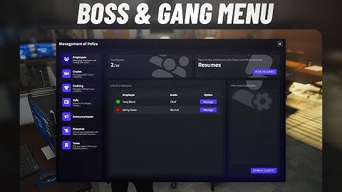 VMS BOSS MENU | Extensive system of Boss & Gang Menu