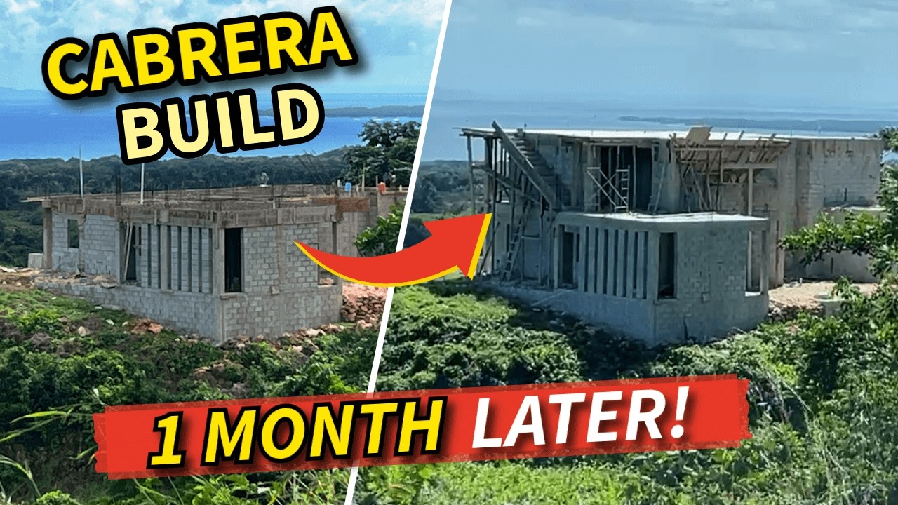 Cabrera Dominican Republic Home Construction Update    Ocean View Villa Progress 1 Month Later!