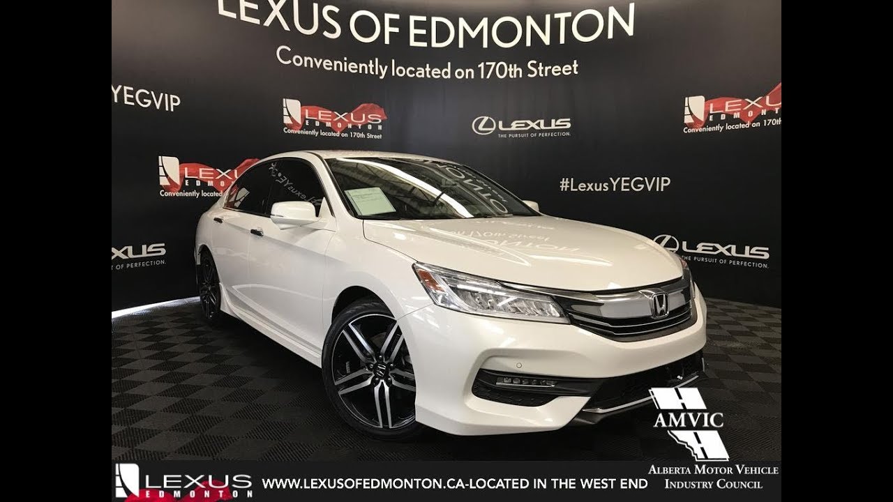 Used White 2017 Honda Accord Sedan Touring Walkaround Review Fort Used White 2017 Honda Accord Sedan Touring Walkaround Review Fort Mcmurray Alberta