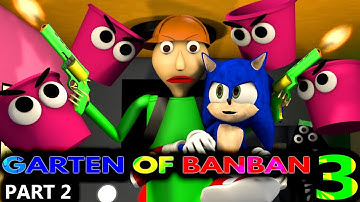 GARTEN OF BANBAN 3 PART 2 vs SONIC & BALDI Roblox Minecraft Animation CHALLENGE!