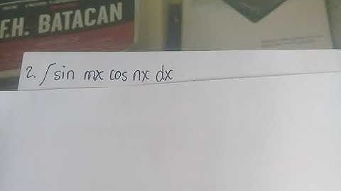 Integral of {sin mx cos nx} dx