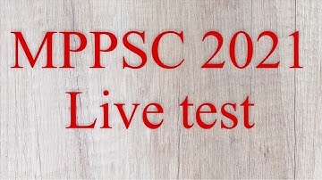 MPPSC PRE 2021 LIVE TEST 100 QUESTION