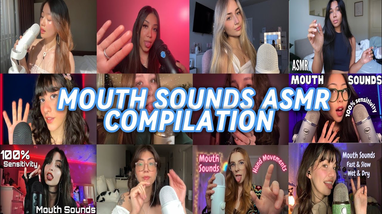 The Best Mouth Sounds Asmr Compilation( wet & dry & spit painting)
