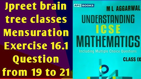 #class 9#mlaggarwal #viralvideo  chapter 16#mensuration exercise 16.1 question 19,20,21#jpreet #icse