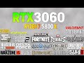 RTX 3060 + Ryzen 7 5800x - Test in 21 Games
