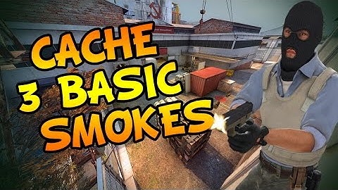CS:GO - Cache: 3 Basic Smokes A SITE! (T SIDE)