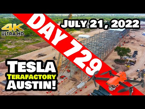 HOLY CRAP! GIGA TEXAS CRANKING TODAY! - Tesla Gigafactory Austin 4K  Day 729 - 7/21/22 - Tesla Texas