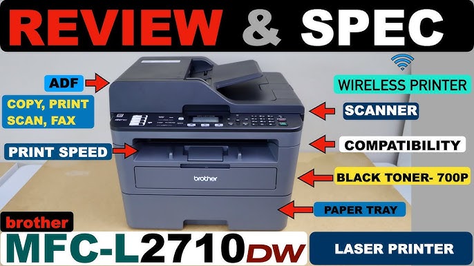 Brother MFC-L2717DW Monochrome Compact Laser All-in-One Printer