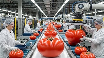 How Tomatoes Are Processed for US Grocery Stores — From Farm to Factory (Full process)
