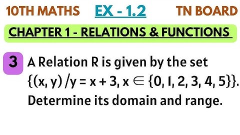 10th Maths | Exercise 1.2 3rd sum | Chapter 1 Relations and Functions | Set Problems | By SK