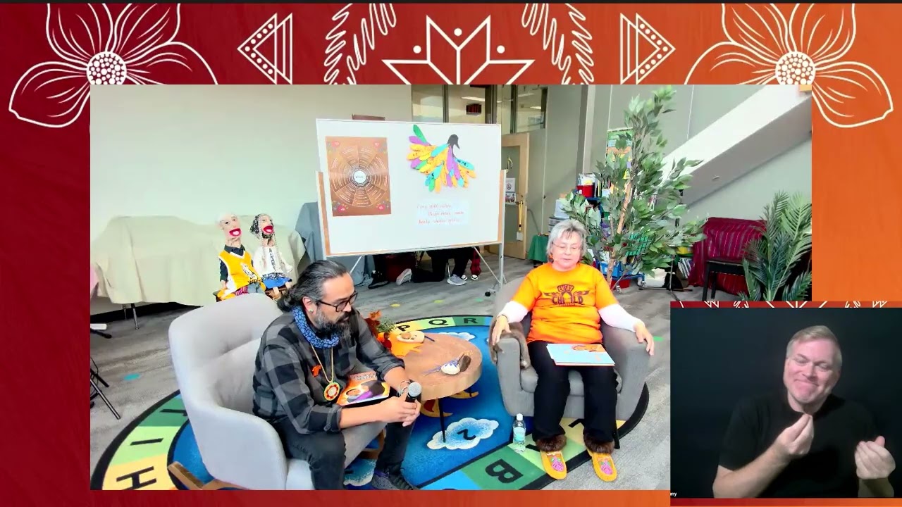 Phyllis Webstad reads her book Every Child Matters.