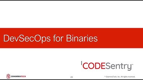 DevSecOps for Binary Code: CodeSentry by GrammaTech (172)