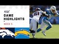 Broncos vs. Chargers Week 5 Highlights | NFL 2019