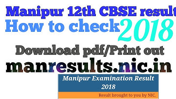 Check Manipur 12th class CBSE Result 2018। Manipur CBSE Exam class 12th 2018